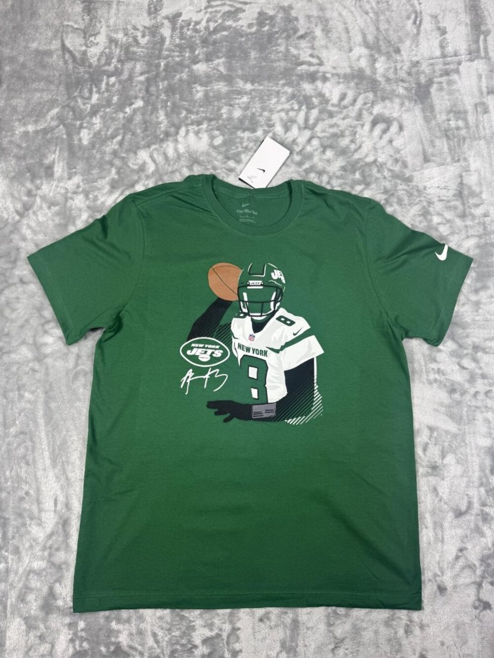 New York Jets Shirt Mens Large Green NFL Football Nike Aaron Rodgers Graphic Tee